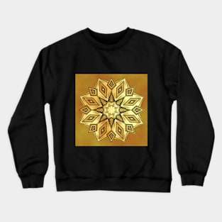 Star mandala gold and black Crewneck Sweatshirt